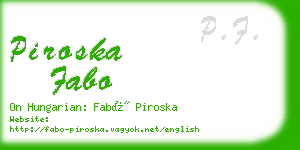 piroska fabo business card